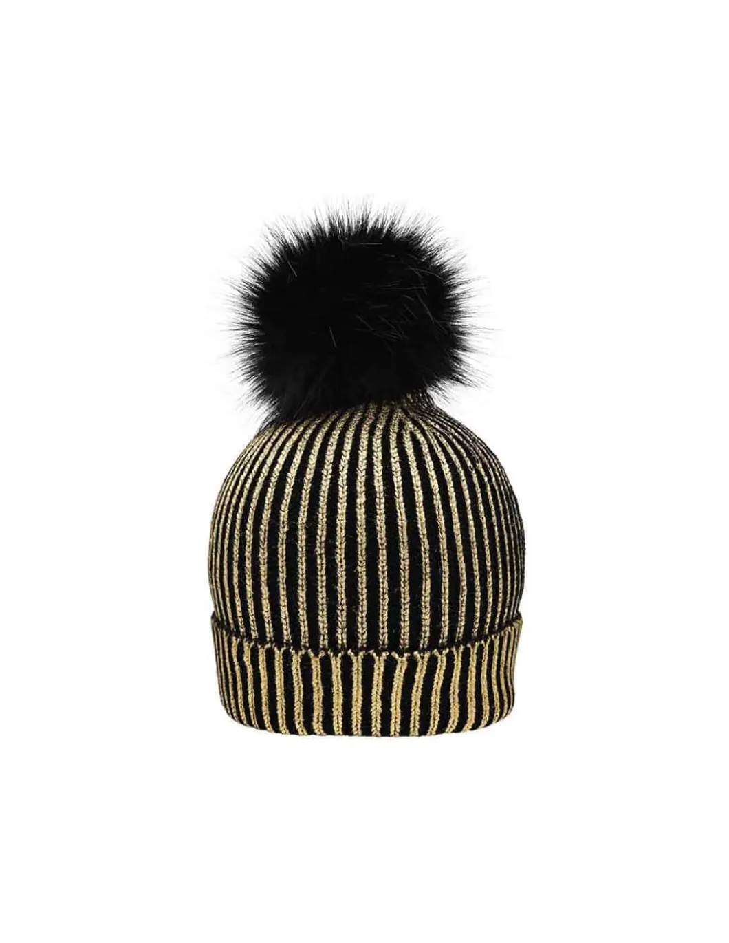 Bonnet Hiver Femme Pompon Tricot Métallisé Myrtle Beach