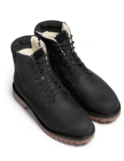 Bottes Canadiennes homme Hiver à Lacets Anfibio 100 % Laine Naturelle Homme