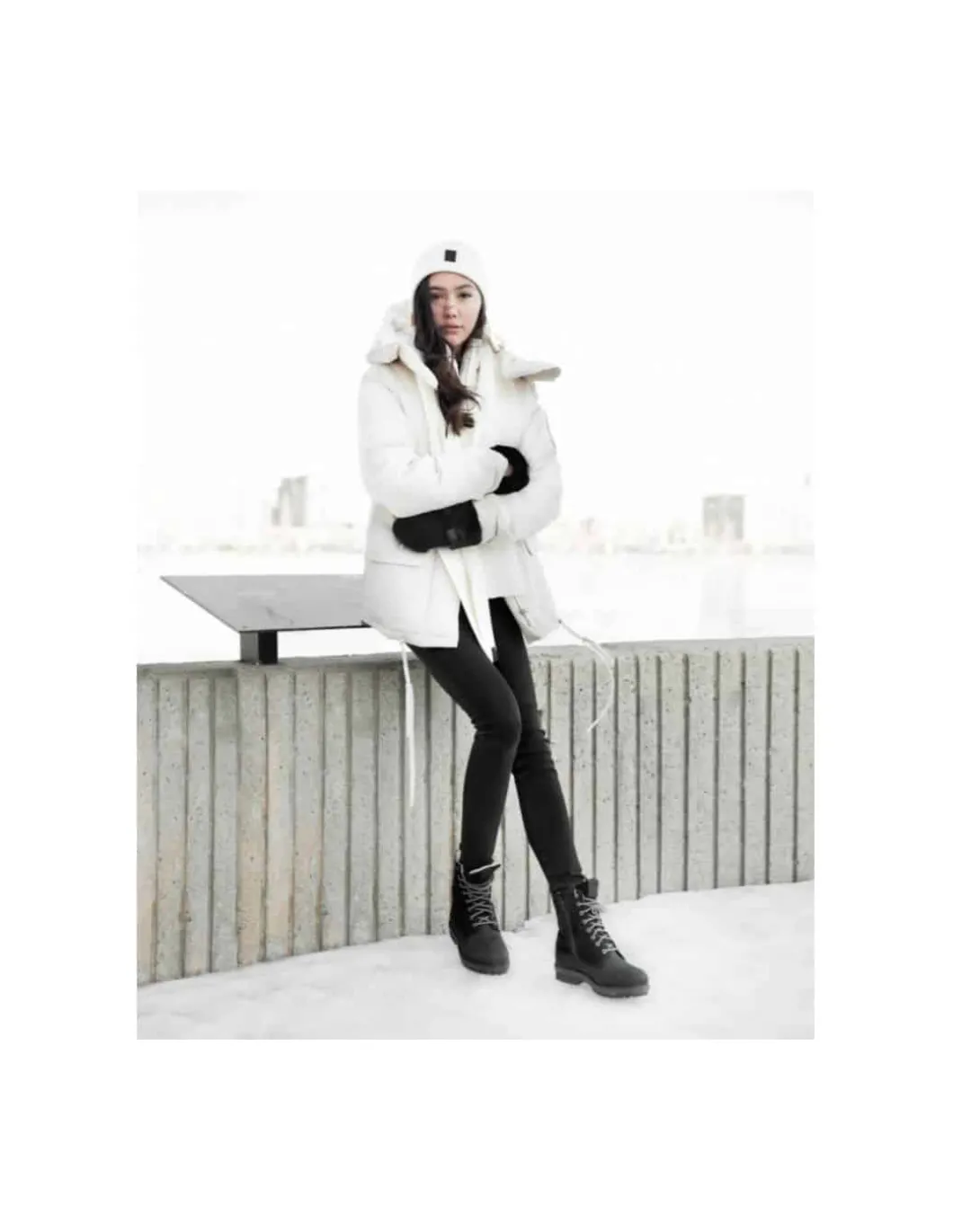 Bottes Hiver Canadiennes Femme Anfibio Bree Cuir Doublées 100% Laine Naturelle