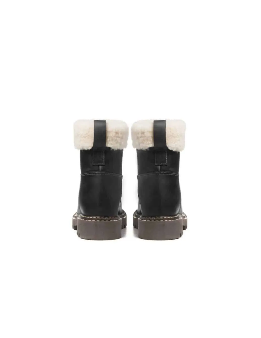 Bottines Hiver Femme Anfibio Cuir Doublées 100% Laine Naturelle