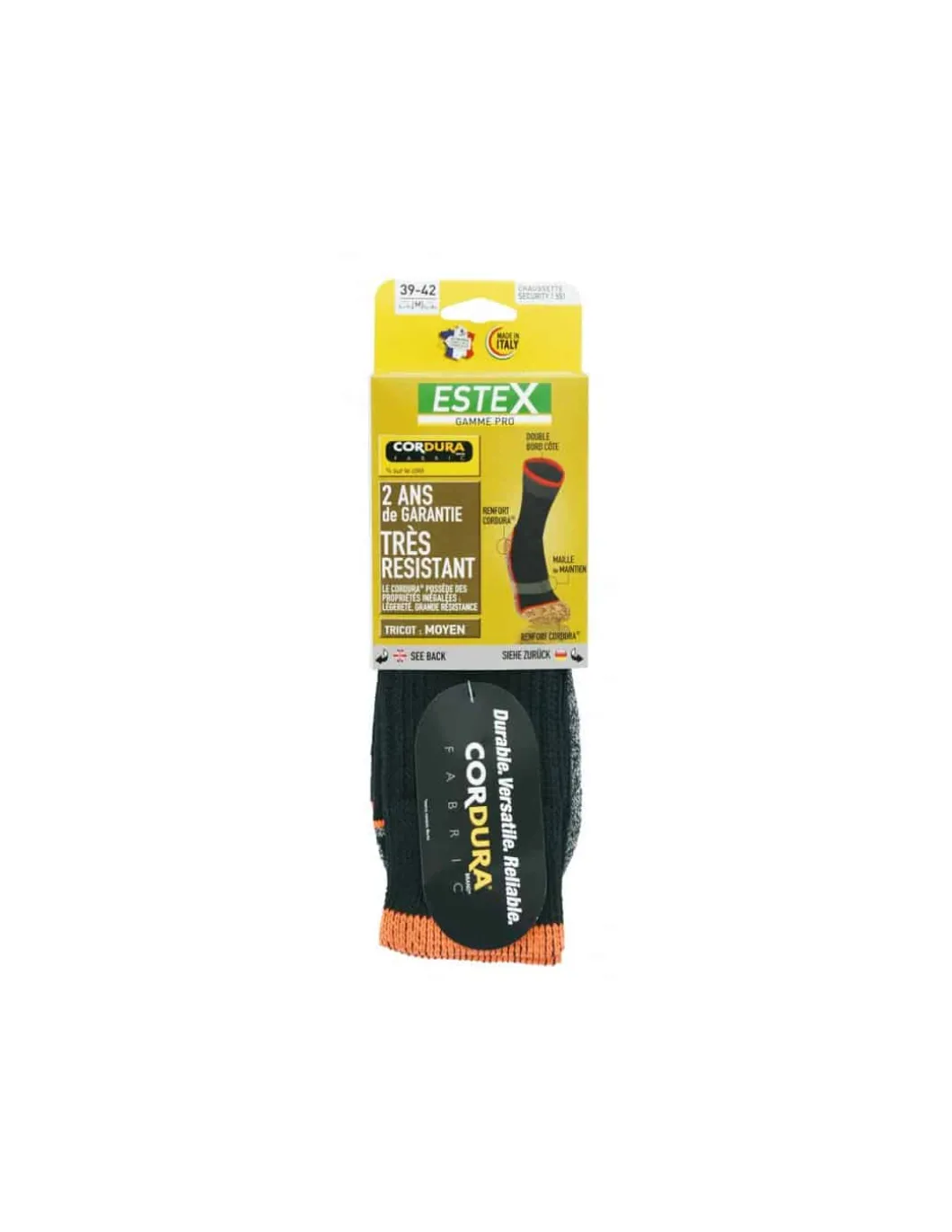Chaussettes Cordura® Pied Au Sec Fibre Respirante