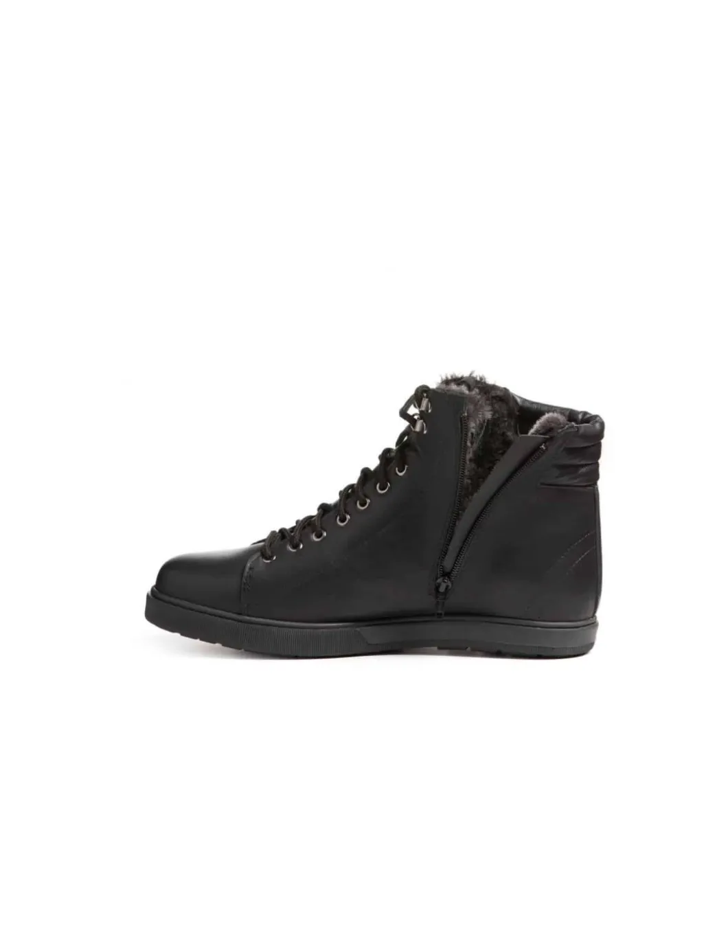 Chaussures Canadiennes Hiver Cuir Homme Anfibio Matteo Doublées 100% Laine Naturelle