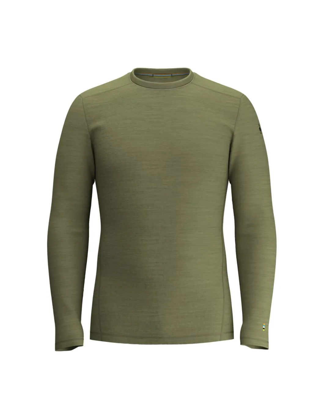 Maillot Thermique Homme 100% Laine Mérinos Smartwool Col Rond Kaki