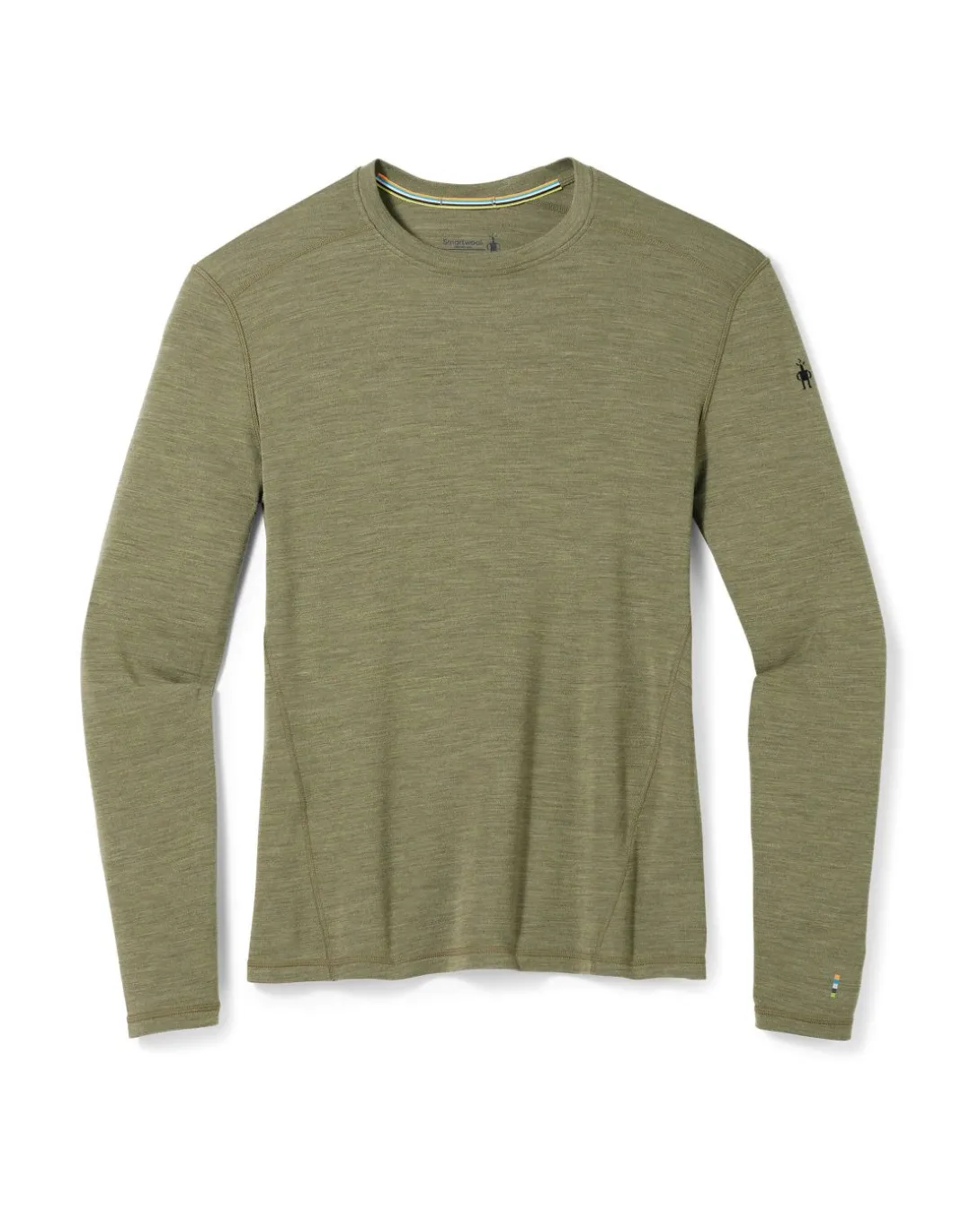 Maillot Thermique Homme 100% Laine Mérinos Smartwool Col Rond Kaki