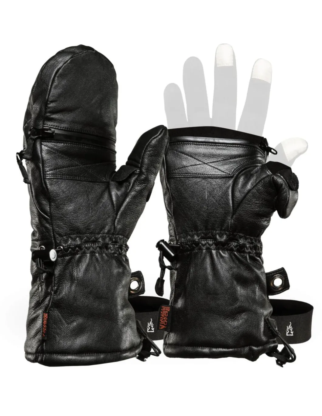 Moufle Unisexe Chauffantes Convertible Isolation PRIMALOFT Avec Chaufferettes