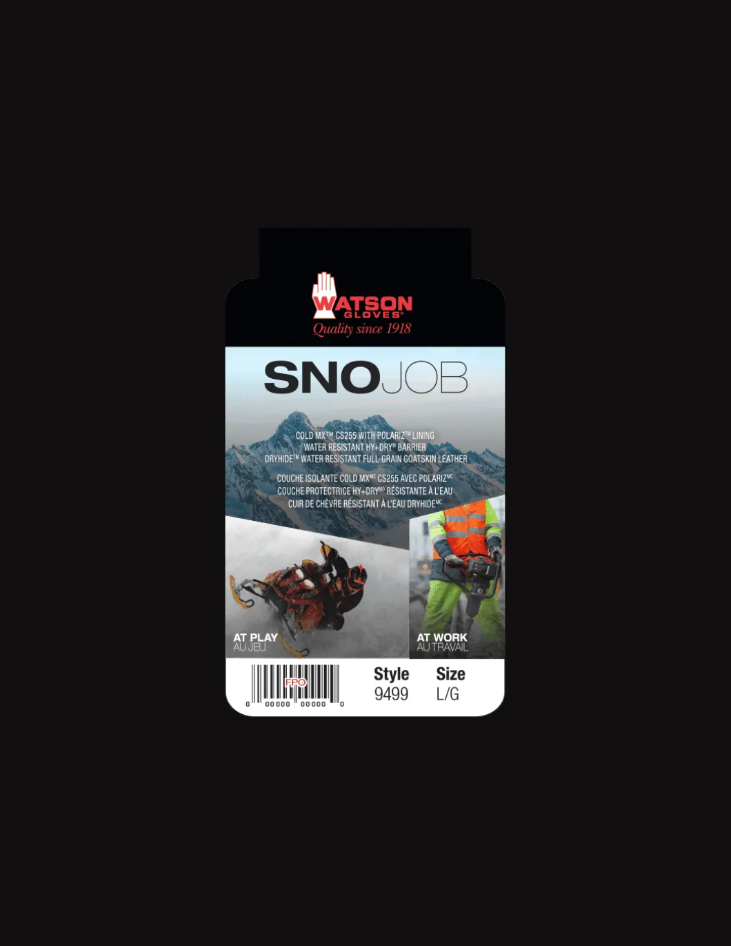 Moufles Canadiennes Softshell Froid Extrême Homme Watson Gloves