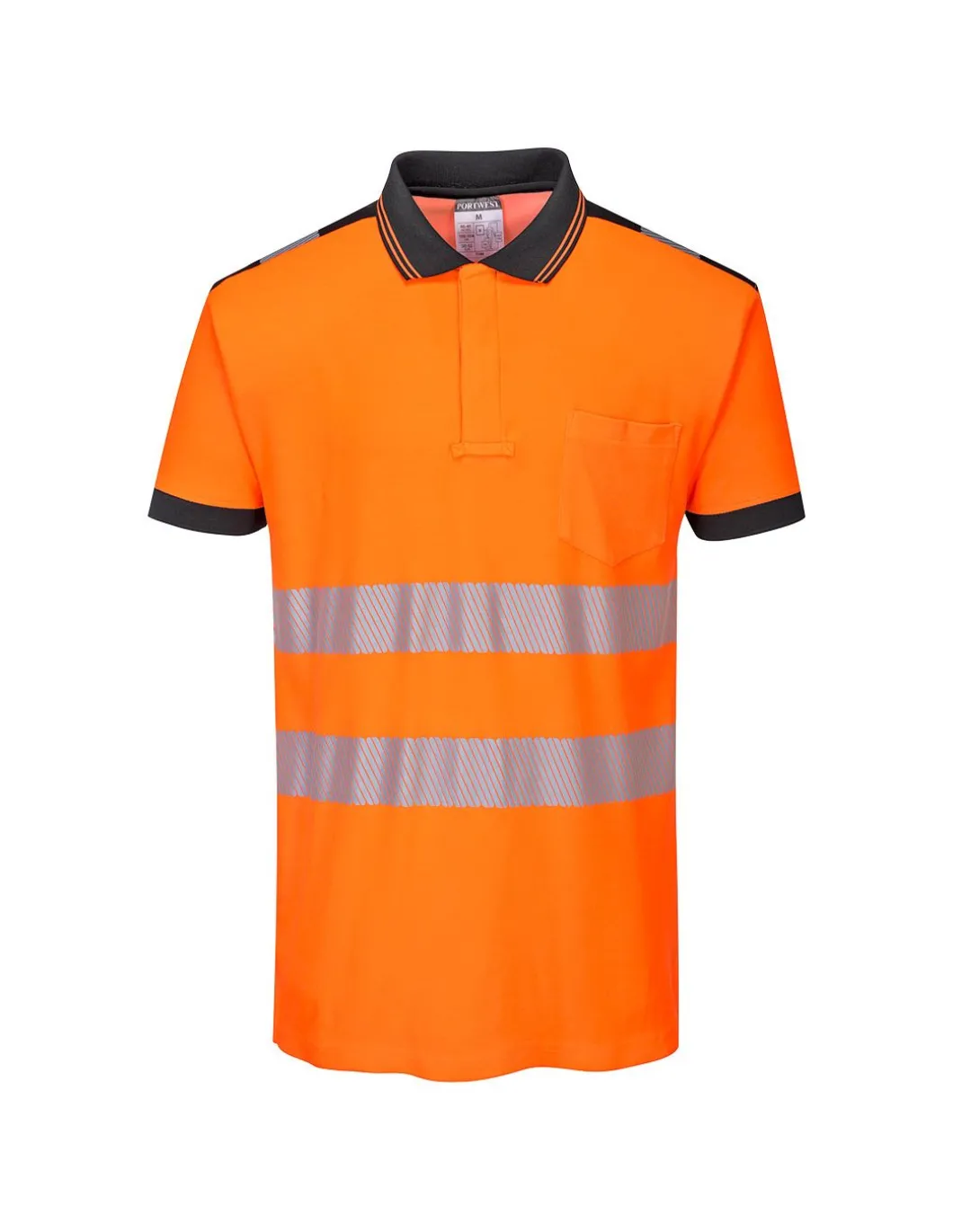 Polo Coton Avec Poche Et Bandes Segmentées EN20471 Classe 2 T180 Portwest
