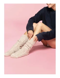 Sur Chaussette Lounge épaisse Doublée Sherpa Ultra Chaude Femme