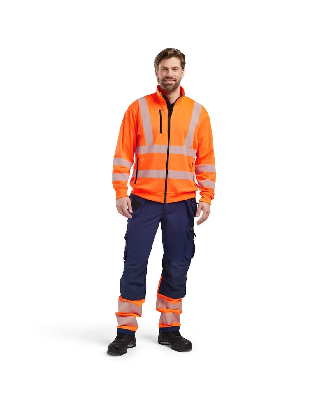 Sweatshirt Zippé Blaklader 3563 Bandes Segmentées Conforme EN20471 Classe 3