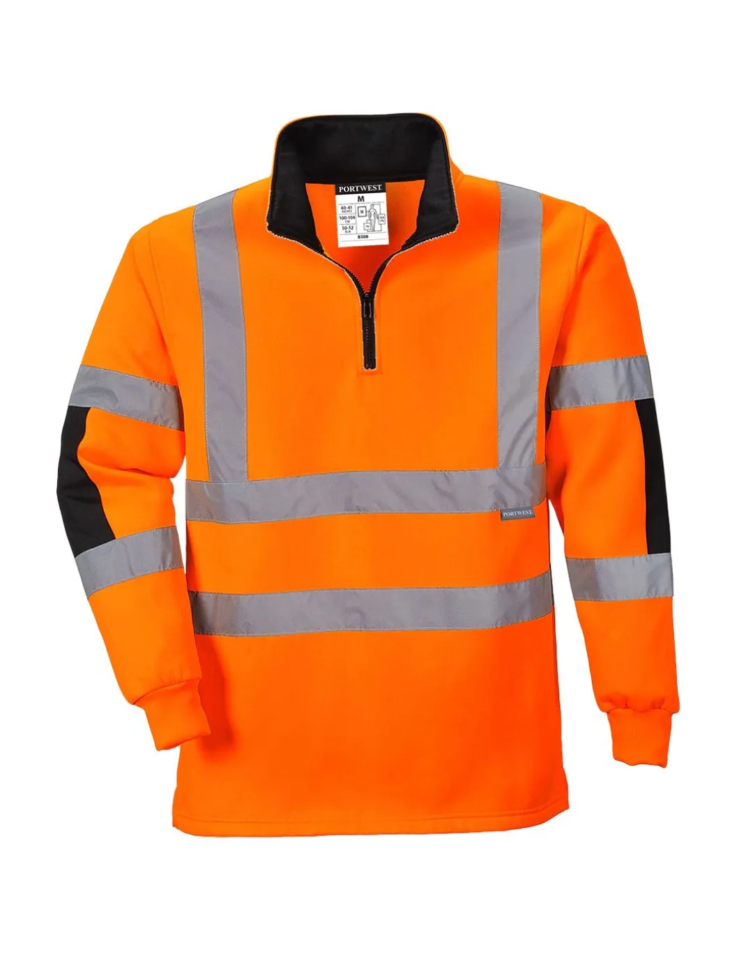 Sweatshirt Zippé De Signalisation EN ISO 20471 Classe 3 B308 Portwest