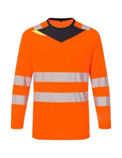 T-shirt Hi Vis Manches Longues Bandes Segmentées DX416 Portwest