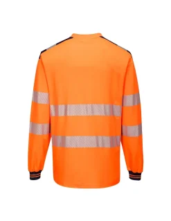 Tshirt Manches Longues Avec Poche Et Bandes Segmentées EN20471 Classe 2 T185 Portwest