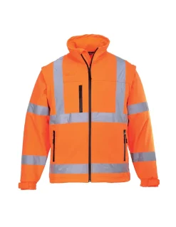 Veste Softshell Haute Visibilité Manches Amovibles Classe 3 S428 Portwest